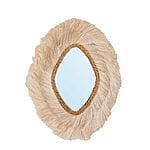Coastal Bohemian Interior Wand mirrors "La Duchessa", Abacá fibers, nature