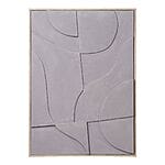 Relief canvas picture &quot;Pour Madeleine&quot;, minimalist wall decoration in sand color