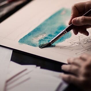 Auch Anfänger können sich direkt an die etwas "unberechenbare" Aquarellmalerei machen