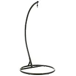 J-Line Hängesessel + Kissen "Bula" aus Aluminium/Rattan, schwarz – Bild 2