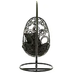 J-Line Hängesessel + Kissen "Bula" aus Aluminium/Rattan, schwarz – Bild 5