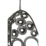 J-Line Hängesessel + Kissen "Bula" aus Aluminium/Rattan, schwarz – Bild 6