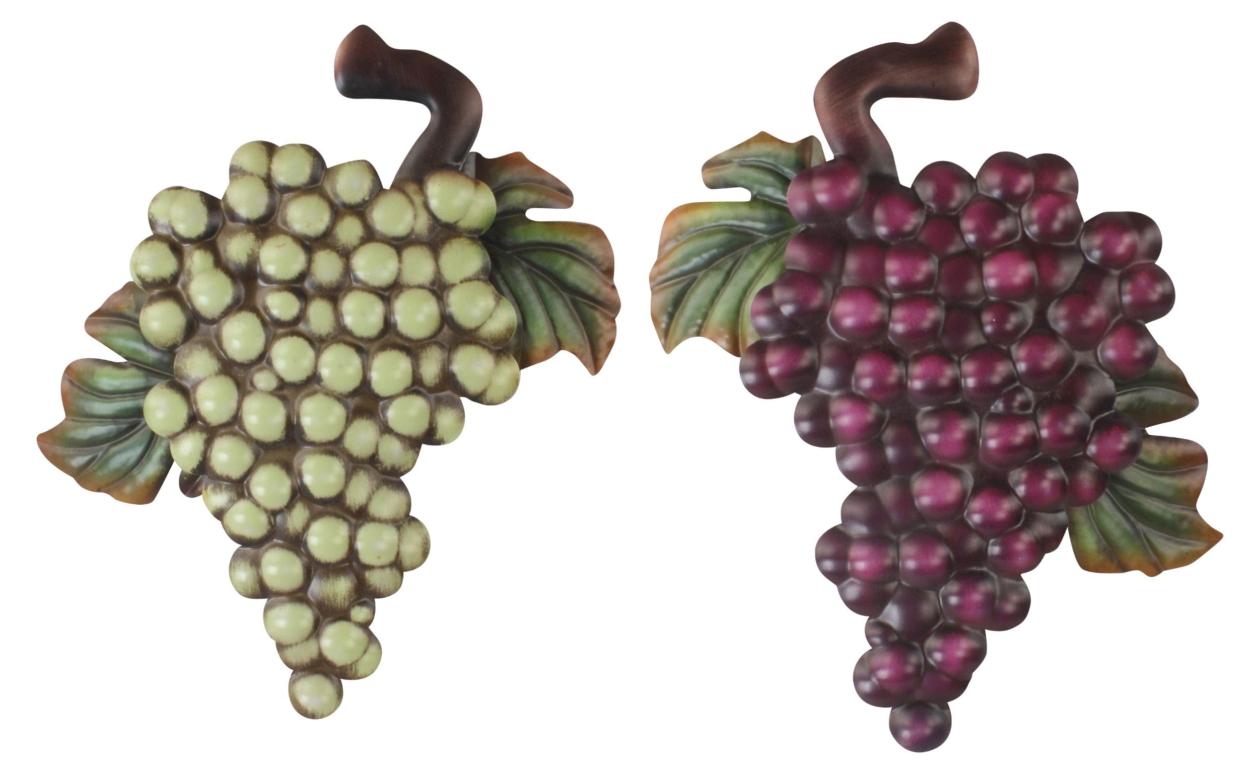 Metal art wall decoration "Grape bunches" (set), 3D relief effect Metal art wall decoration "Grape bunches" (set), 3D relief effect