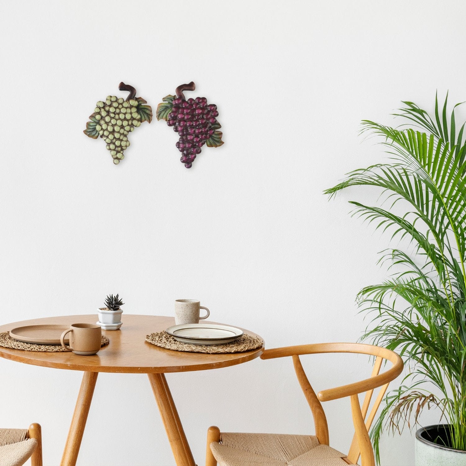 Metal art wall decoration "Grape bunches" (set), 3D relief effect Metal art wall decoration "Grape bunches" (set), 3D relief effect – Image 2