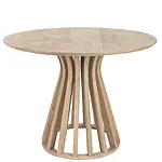 J-Line Esstisch "Eli" aus Mangoholz Natur, skulpturales Design
