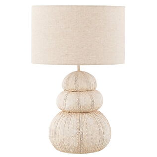 J-Line maritime Tischleuchte "Sea Urchin", Beige