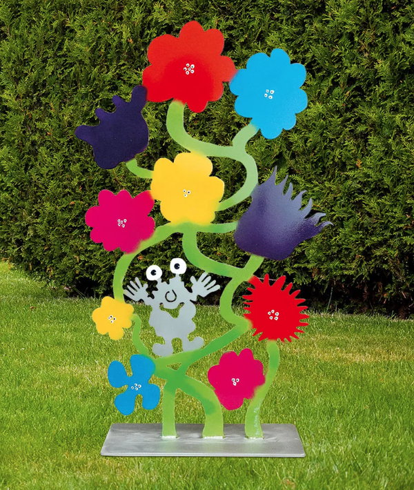 Gartenskulptur "In der Blume" aus Aluminium, von Patrick Preller