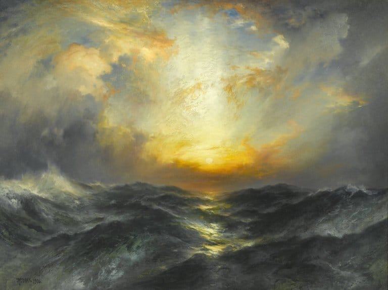 Sunset at Sea von Thomas Moran (1837–1926)