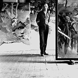 Georg Baselitz fotografiert von Lothar Wolleh, Mülheim, 1971