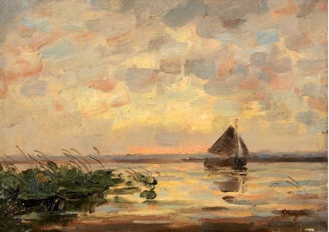 Seascape at Twilight (ca. 1914) von Alphonse Stengelin (1852-1938)