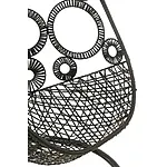 J-Line Hängesessel + Kissen "Bula" aus Aluminium/Rattan, schwarz – Bild 7