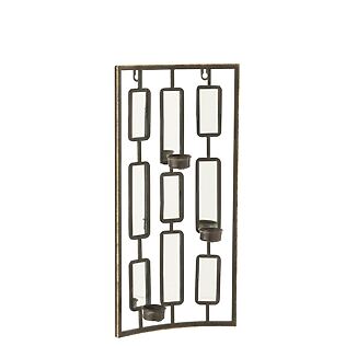 J-Line Elegant wall decoration with Mirrors N &amp; Tealicht holders made of metal, small