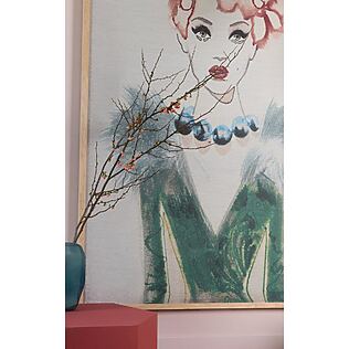 Quadro acustico limitato &quot;Julia&quot; (140x190cm) – arte tessile intrecciata su telaio, fonoassorbente, arte murale