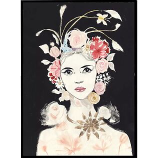 Limited acoustic image &quot;Dior Flower&quot; (140x190cm) - Textile art stretched on a stretcher frame, sound absorbing