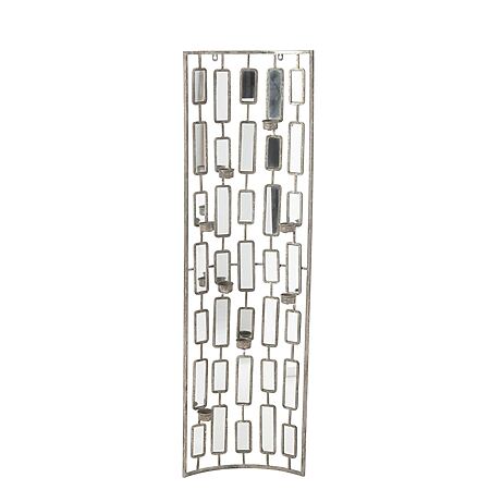 J-Line Elegante Wanddekoration mit Spiegeln & Teelichthaltern aus Metall, Groß