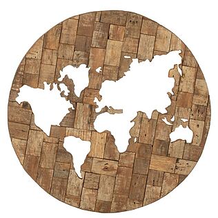 J-Line Wanddekoration "Weltkarte" – Holz Cut Out