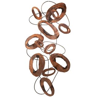 J-Line Metall-Wanddeko "Oval Stripes"