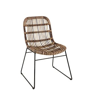 J-Line Rattanstuhl „Billie Banana Leaves“ – Naturprodukt vereint mit tropischem Ambiente