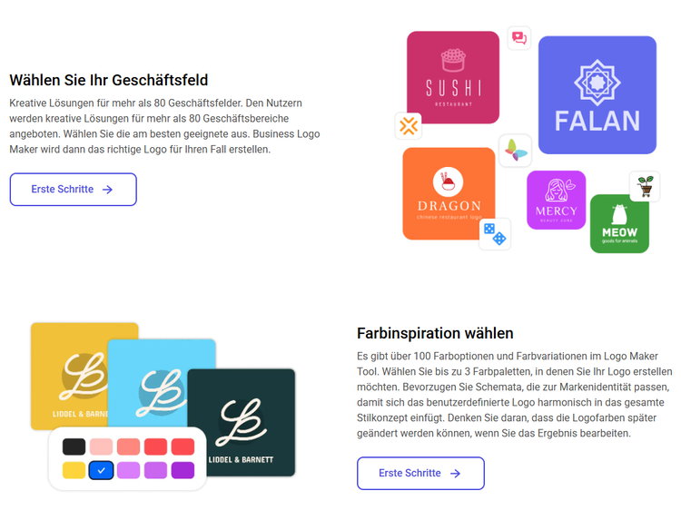 Turbologo macht die Logo-Erstelleung mit anpassbaren Vorlagen sehr einfach.