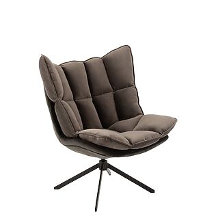 J-line comfortable relaxation armchair including upholstered pillows, color: gray
