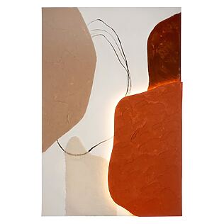 Abstract LED canvas picture &quot;Structo&quot;, structured &amp; roughened surface