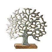 Indoor Standfigur "Lebensbaum", Aluminium auf Holzbasis Indoor Standfigur "Lebensbaum", Aluminium auf Holzbasis