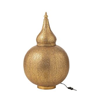 J-Line Orientalische Bodenlampe "Aladin", Metall mit goldfarbener Oberflächenveredelung