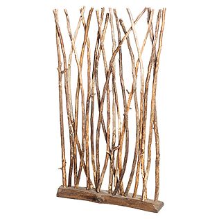 Natural -colored indoor standing relief &quot;Spazio&quot;, sculptural wood art as a decorative object