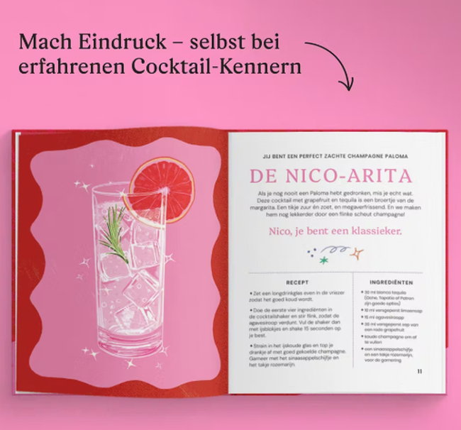 Personalisiertes Cocktailbuch Name-tini