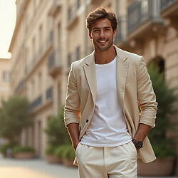 Quiet Luxury & Old Money Style setzen den Rahmen für elegante Männerlooks diesen Sommer.