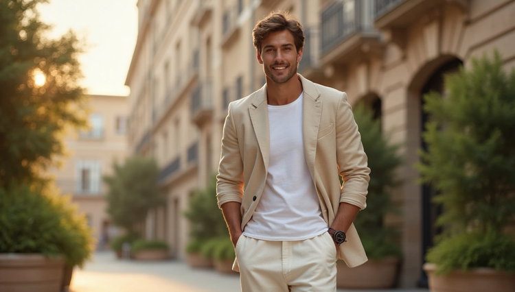 Quiet Luxury & Old Money Style setzen den Rahmen für elegante Männerlooks diesen Sommer.
