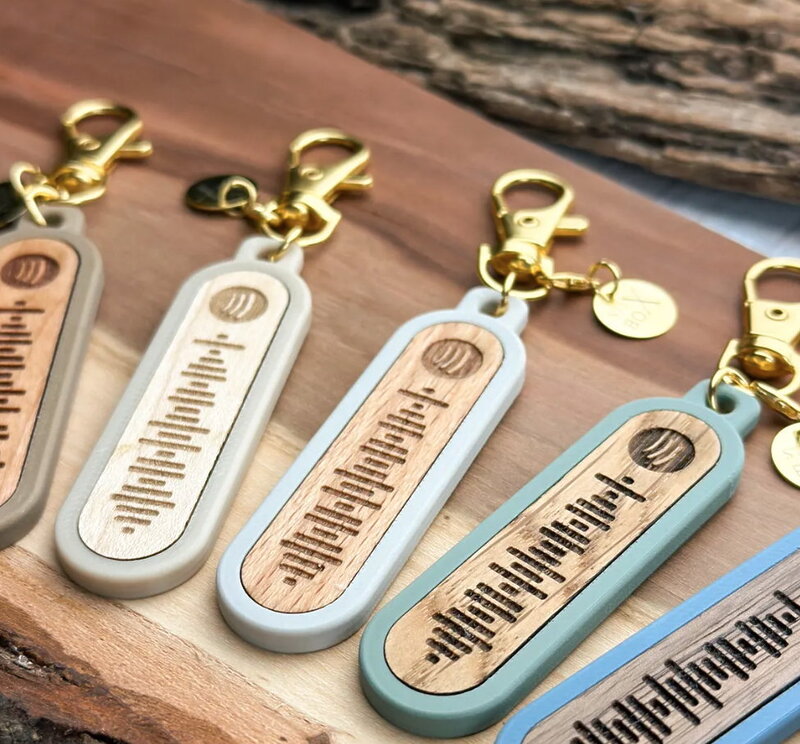 Schlüsselanhänger mit Spotify Code – Geschenk personalisiert für Musikliebhaber