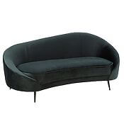 J-Line 2-Sitzer-Sofa "Elisabeth" in skulpturalem Design, Dunkelgrün J-Line 2-Sitzer-Sofa "Elisabeth" in skulpturalem Design, Dunkelgrün
