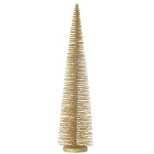J -Line Dekorativer Weihnachtsbaum, dezenter Glitzereffekt (Gold)