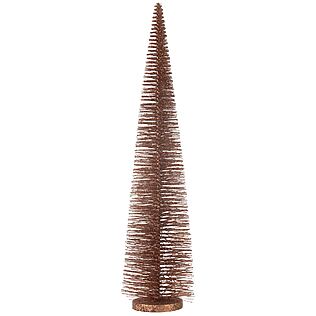 J -Line Dekorativer Weihnachtsbaum, dezenter Glitzereffekt (Braun)