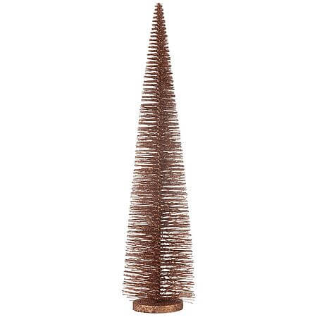 J -Line Dekorativer Weihnachtsbaum, dezenter Glitzereffekt (Braun)