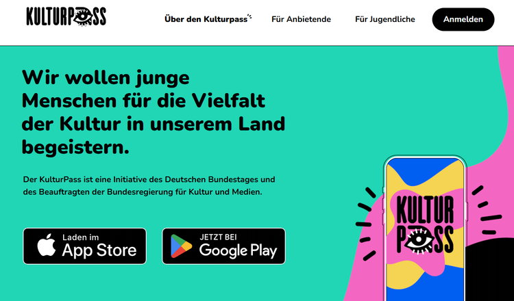 Le passeport culturel est une initiative du Bundestag allemand et du Commissaire du gouvernement fédéral à la culture et aux médias.