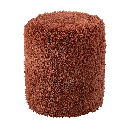 Pouf moelleux J-Line, pouf cylindrique couleur cuivre