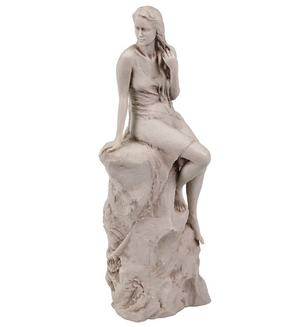 Skulptur Loreley (2023), Reduktion in Kunstmarmor, von Valerie Otte.