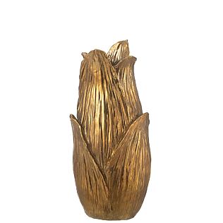 J-Line Large Vase &quot;Nebu Petal&quot; - Golden blossoms as an art object