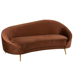 J-Line 2-Sitzer-Sofa "Elisabeth" in skulpturalem Design, Braun