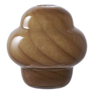 Vaso in vetro organico nei toni caldi del marrone