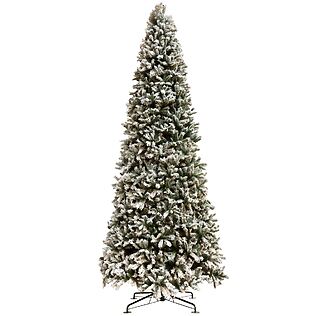 J-Line Extra großer Weihnachtsbaum "Snowy Green" aus Kunststoff, Schneegrün, 450 cm hoch