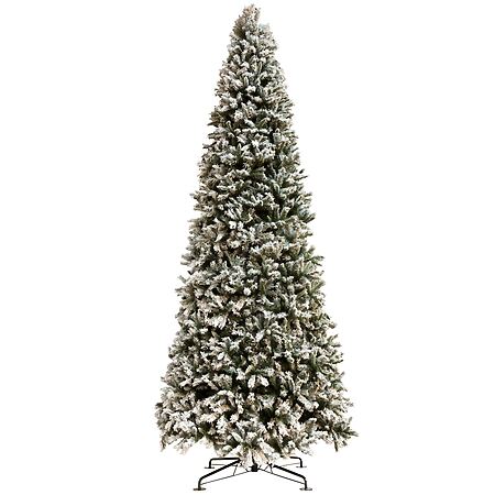 Sapin de Noël extra large J-Line « Snowy Green » en plastique, vert neige, 450 cm de haut