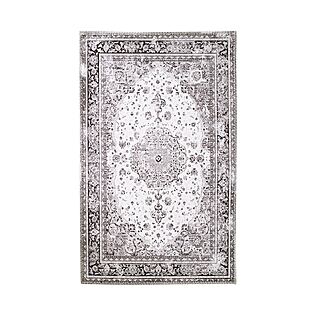 Tappeto vintage &quot;Havana&quot; in ciniglia di poliestere, nero/bianco, 160 x 230 cm