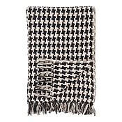 Side Plaid in klassischem Schwarz-Beige-Muster, recyceltes Baumwollmischgewebe (130x180 cm) Side Plaid in klassischem Schwarz-Beige-Muster, recyceltes Baumwollmischgewebe (130x180 cm)