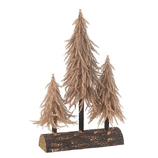 J-Line Weihnachtliche Dekoration "Wald", bronzefarben