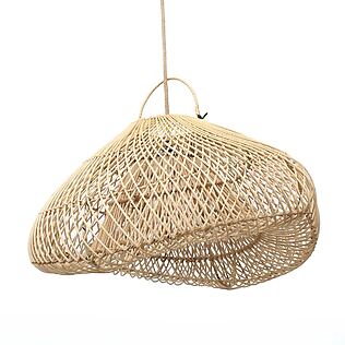 Suspension en rotin en forme de nuage « Cloud », tressée à la main (naturel)
