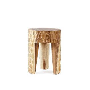 Taburete minimalista "Paramo" de madera de suar (natural)