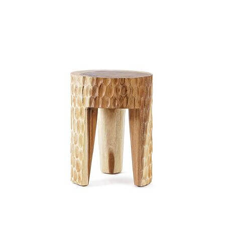 Minimalistischer Hocker "Paramo" aus Suarholz (natur)